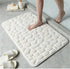 Cobblestone Embossed Memory Foam Bathroom Mat Non-Slip Carpet for Shower Room