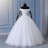 Ball Gown Wedding Dress With Train Elegant Embroidery Lace Beading Appliques Floral Pearls