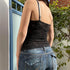 See Through Lace Cami Crop Top Sleeveless V Neck Sexy Tank Top Women Summer Y2K Gothic Aesthetic