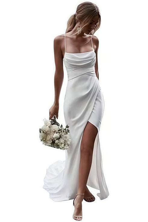 Off Shoulder Beach Wedding Dresses Chiffon Ball Gown Bridal Gown
