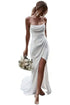 Off Shoulder Beach Wedding Dresses Chiffon Ball Gown Bridal Gown