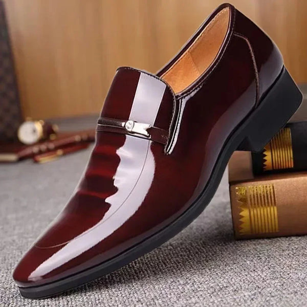 Luxury Oxford Leather Shoes for Men Breathable Patent Formal Footwear for Office and Wedding