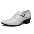 Leather Shoes for Men Cuban Style Heightening Wedding and Business Casual Footwear