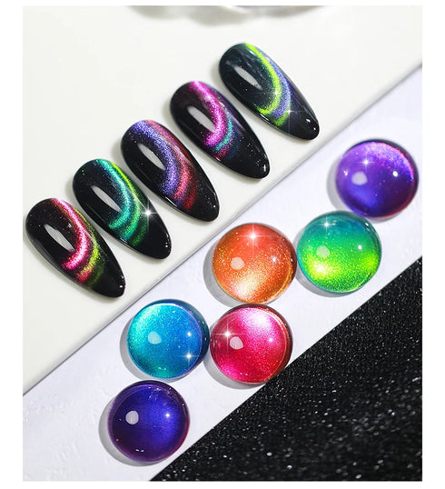 Magnetic Cat Eye Nail Gel Polish - 15ml 9D Shiny Galaxy Effect Soak Off Varnish for Stunning Nail Art, Long Lasting Manicure Essential