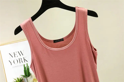Stylish Women’s Summer Deep U-Neck Tank Tops – Casual Modal Cotton Sleeveless Tees and Cute Tops for Effortless Warm Weather Fashion