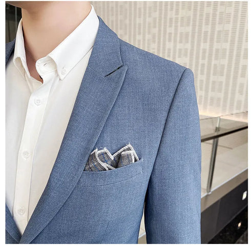 Fashionable Men's Suit and Trousers Two-Piece Set for Business Casual and Weddings