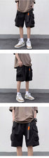 Summer Men's Functional Cargo Shorts Multi-Pocket Baggy Gym Shorts Streetwear Bermuda