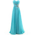 Strapless A-Line Chiffon Bridesmaid Dress With Beading Crystals and Pleats Corset Back