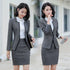 Elegant Long Sleeve One Button Business Suit for Women - Stylish Office Lady Attire for Formal Events and Professional Settings