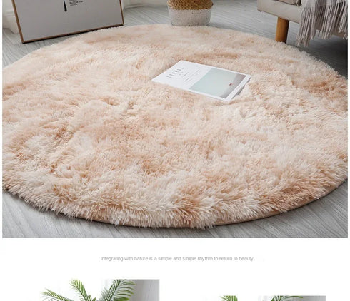 Plush Round Rug Mat for Living Room and Bedroom Home Decor