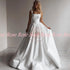 Furtanseo A-Line Wedding Dresses Satin Sleeveless Boho Gowns