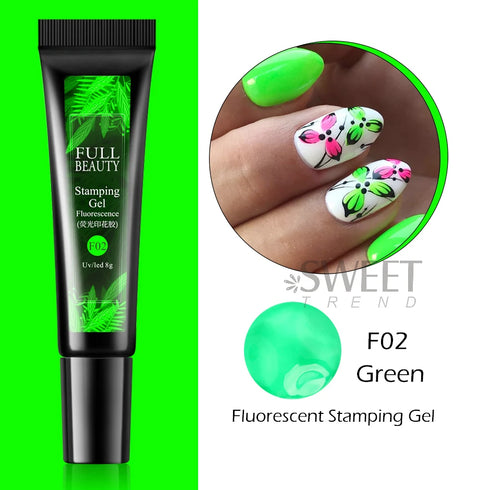 8ml Black Nail Stamping Gel Polish for Stunning Manicure Art with White Gold Transfer Gel, Perfect for UV Soak Off Varnish and Nail Art Stamping Plate Tools