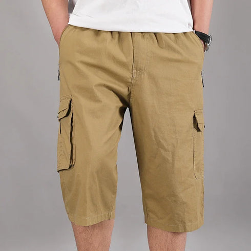 Men's Cropped Shorts Pure Cotton Business Gentleman Casual Work Shorts