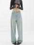 Baggy Straight Denim Pants Women Casual High Waist Vintage Jeans