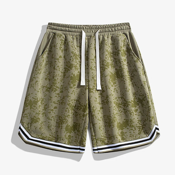 Summer Fashion Korean Edition Color Block Camo Sports Shorts