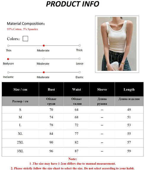 Casual Women's Off Shoulder Crop Tank Tops - Summer Ribbed Cotton Sports Vest for Y2K Style and Comfortable Everyday Wear