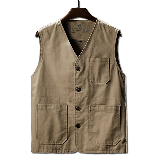 Men's Casual Cotton Breathable Mesh Vests - M-8XL Large Size Sleeveless Outdoor Fishing Waistcoat for Spring and Autumn Adventures
