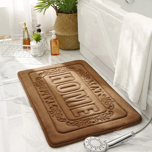 Rectangle Bath Mat Non-Slip Foam Rug for Bathroom and Kitchen