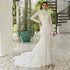 Lace Mermaid Wedding Dress With High Neck Long Sleeve Court Train Elegant Floral Applique