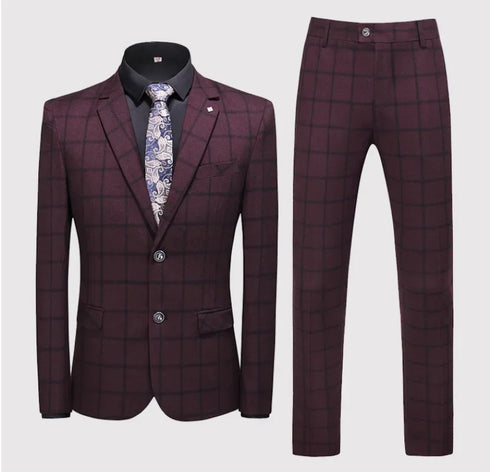 Men's Business Casual Suit Set Blazer Vest Pants Fashionable Slim Fit for Weddings and Work