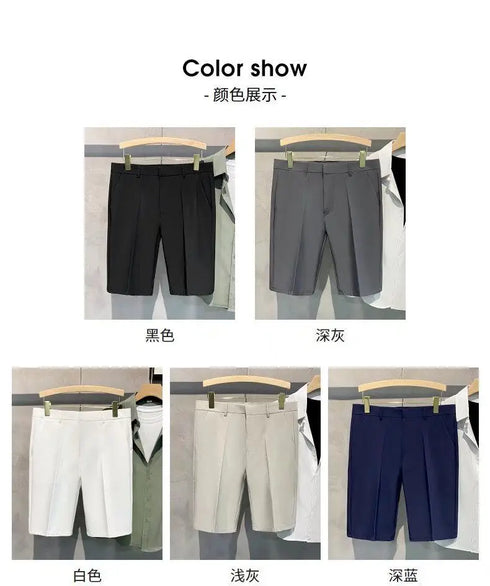 High-End Light Business Suit Shorts Men's Slim Casual Shorts