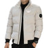 Versatile Winter Down Jacket for Men - Casual Solid Color Thick Warm Outerwear with Printed Design and Appliques