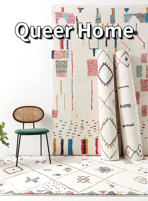 Ethnic Style Large Area Carpet for Living Room and Bedroom Plush Mat Home Decoration