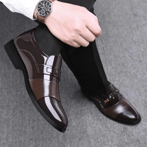 Fashionable Versatile Men Formal Leather Shoes Business Casual Slip On