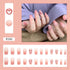 Wearable Detachable Love-Themed Checkerboard Fake Nail Pieces for a Sweetheart Manicure