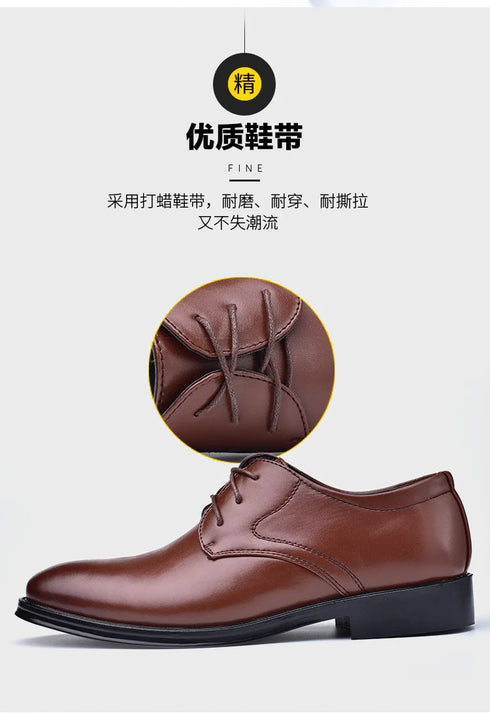 Elegant Men's Formal Dressing Shoes for Office, Wedding, and Casual Occasions - Stylish Pointed Toe Leather Footwear for Social Events and Winter Wear