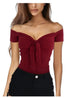 2024 euro-n spring and summer lady pure color V-neck elegant beach party slim T-shirt