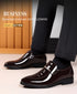 Men Patent Leather Casual Loafers Slip On Shoes for Business and Party