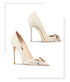 Classic Pointed Women's High Heels with Big Flower Detail - Fashionable and Comfortable Office Pumps for Stylish Women