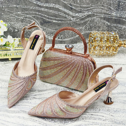 Venus Chan Shoes and Bag Set for Women's Party Heels