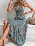 Fashion Sleeveless Maxi Boho Dress for Women Elegant Tank Long Dresses with Elastic Waist