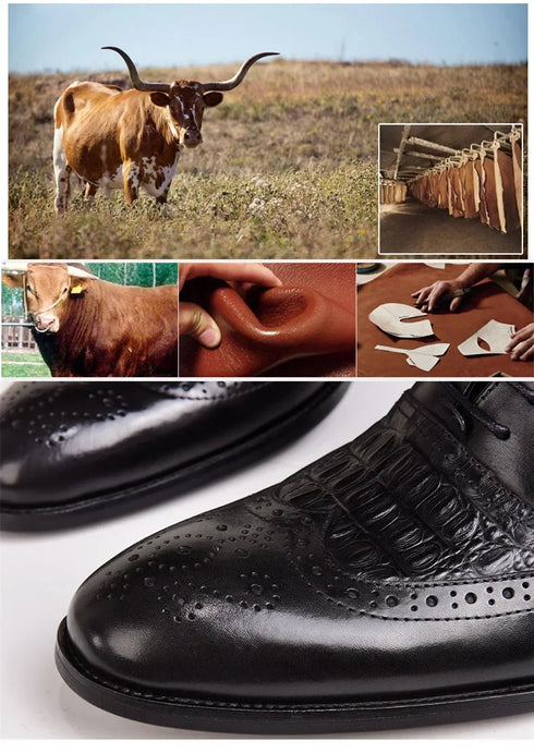 Elegant Men's Oxford Leather Shoes for Office Wear - Comfortable, Wear-Resistant, and Stylish Casual Footwear for Formal Occasions