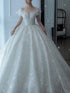 Princess Crystal Beaded Wedding Gown with Puff Tulle - Elegant Bride Dress