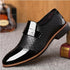 Italian Style Men's Black Patent Leather Loafers - Formal Oxford Dress Shoes
