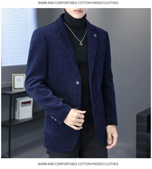 Men's Fashion Business Casual Blazer Simple Elite Party Suit