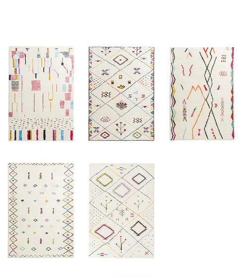 Ethnic Style Large Area Carpet for Living Room and Bedroom Plush Mat Home Decoration