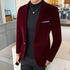 Velvet Wedding Dress Coat Men's Blazer Jacket Casual Business Suit Stage DJ Costume Homme