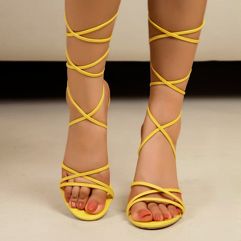 Elegant Summer Strap Open Toe High Heels for Women, Fashionable Party Pumps