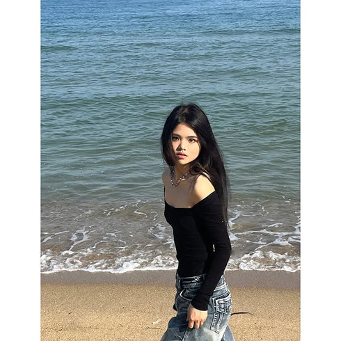 Y2K Style Blue Women Jeans Vintage Fashion Wide Leg Pants