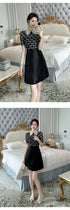 Summer Sweet Black Formal Occasion Short Dress Women Clothes Elegant Luxury A-Line Mini Party Prom Dresses