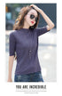 Half Turtleneck Ice Silk T-shirt Women's Sweater Mid-sleeved Temperament Versatile Top Fashionable Inner Wear Summer New Style