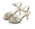 Elegant Bling Peep Toe Sandals for Women – Summer Dress Shoes with Wedge High Heels