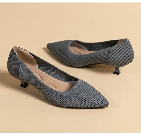 Stylish Women's Pointed Toe Slip-On Flat Pumps for Casual Spring and Autumn Wear