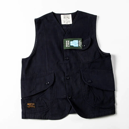 Vintage Japanese Multi Pocket Workwear Vest for Men - Casual Streetwear Loose Top and Couples Jacket for Summer Adventures