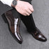 Fashionable PU Leather Slip On Formal Shoes for Men Elegant Business Casual Footwear