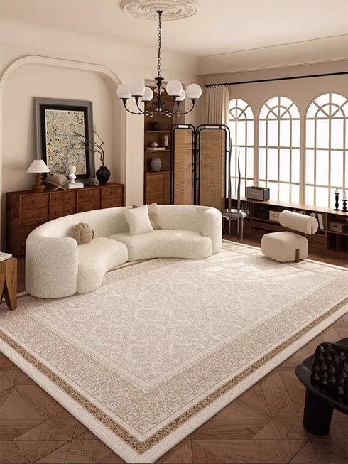 Persian Retro Living Room Carpet Large Size Luxury Rug for Bedroom and Cloakroom Decor